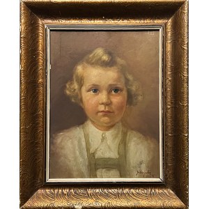 Johan DINGRUBER ? (XX w.), Portret dziecka, 1945