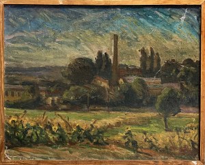 Karol STOBIECKI ? (1908 - 1970), Pejzaż z fabryką