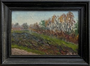 Walenty SOSZYŃSKI (1912-2003), Pejzaż z brzozami, 1990