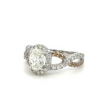 BAGUE EN OR BLANC 14K - 3.05 GR AVEC DIAMANTS - DH-R315