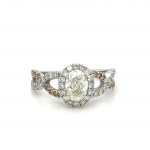 BAGUE EN OR BLANC 14K - 3.05 GR AVEC DIAMANTS - DH-R315