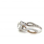 BAGUE EN OR BLANC 14K - 3.05 GR AVEC DIAMANTS - DH-R315