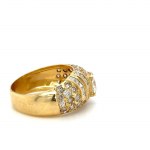 18K YELLOW GOLD RING - 7.76 GR WITH DIAMONDS - DH-R645