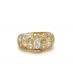 18K YELLOW GOLD RING - 7.76 GR WITH DIAMONDS - DH-R645