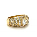 18K YELLOW GOLD RING - 7.76 GR WITH DIAMONDS - DH-R645
