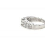 PRSTEŇ Z 18-KARÁTOVÉHO BIELEHO ZLATA - 4,81 GR S DIAMANTMI - DH-R768