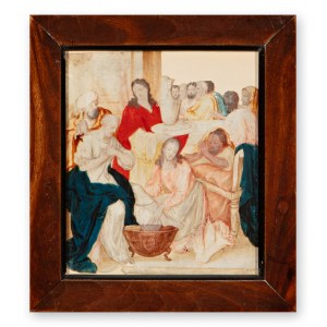 PAINTER OF THE 17TH CENTURY (CZECH / BOHEMIAN) - Jesus washes the feet of the disciples