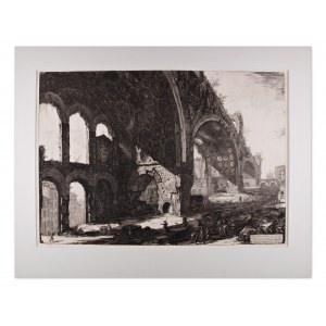 GIOVANNI BATTISTA PIRANESI (ITALIEN / ITALIEN 1720 - 1778) - Veduta degli avanzi del Tablino della Casa Aurea di Nerone detti volgarmente il Tempio della Pace