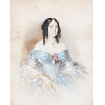 EDUARD SWOBODA (AUSTRIA / AUSTRIAN 1814 - 1902) - Portret szlachcianki