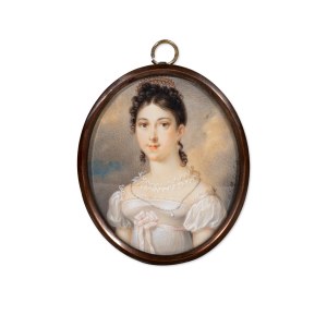 VOJTĚCH (ADALBERT) SUCHÝ (CZECH / BOHEMIAN 1783 - 1849) - Miniature portrait of a young girl
