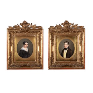 FRANTIŠEK REBEC (REBETZ) (CZECH / BOHEMIAN 1781 - 1855) - Couple portraits