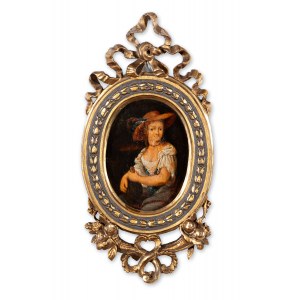 PAINTER OF THE 19TH CENTURY (CZECH / BOHEMIAN) - Portrait of a young lady