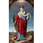 CZESKI MALARZ XIX WIEKU (CZECHY / BOHEMIAN) - Święta Ludmiła