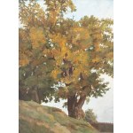 MALARZ XIX WIEKU (CZECHY/BOHEMIAN) - Pejzaż z drzewem