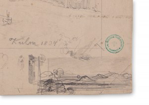 BEDŘICH HAVRÁNEK (CZECH / BOHEMIAN 1821 - 1899) - Kulm - double-sided drawing