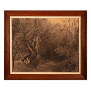 JULIUS EDUARD MAŘÁK (CZECH / BOHEMIAN 1832 - 1899) - Forest interior