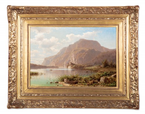 ADOLF CHWALA (CZECH / BOHEMIAN 1836 - 1900) - Lago di Toblino
