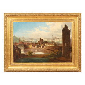 JOHANN WILHELM JANKOWSKI (AUSTRIA / AUSTRIAN 1825 - 1870) - View of Prague