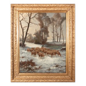 EMILE PERRIN (FRANCE / BELGIUM / FRENCH / BELGIAN 1814 - 1885) - In the pasture
