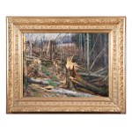 VÁCLAV BŘEZINA (CZECH / BOHEMIAN 1862 - 1906) - The tragedy of the forest on Branca about the windstorm