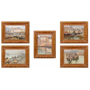 OTA BUBENÍČEK (CZECH / BOHEMIAN 1871 - 1962) - Five views of Paris