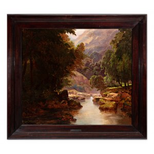 ROMAN HAVELKA (CZECH / BOHEMIAN 1877 - 1950) - Landscape with a stream (large format)