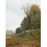 JOSEF HOLUB (CZECH / BOHEMIAN 1870 - 1957) - The landscape near Kralup nad Vltavou