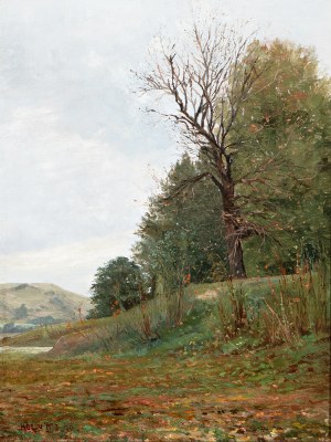 JOSEF HOLUB (CZECH / BOHEMIAN 1870 - 1957) - The landscape near Kralup nad Vltavou