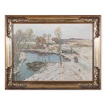 JOSEF ULLMANN (CZECH / BOHEMIAN 1870 - 1922) - Winter landscape