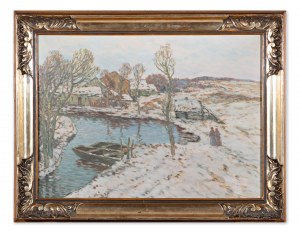 JOSEF ULLMANN (CZECH / BOHEMIAN 1870 - 1922) - Winter landscape