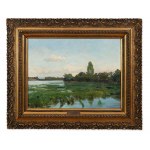 STANISLAV LOLEK (CZECH / BOHEMIAN 1873 - 1936) - Landscape with a pond