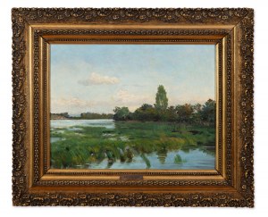 STANISLAV LOLEK (CZECH / BOHEMIAN 1873 - 1936) - Landscape with a pond