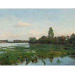 STANISLAV LOLEK (CZECH / BOHEMIAN 1873 - 1936) - Landscape with a pond