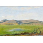 STANISLAV LOLEK (CZECH / BOHEMIAN 1873 - 1936) - Spring landscape under the mountains