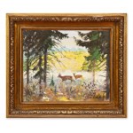 STANISLAV LOLEK (CZECH / BOHEMIAN 1873 - 1936) - A doe with a doe