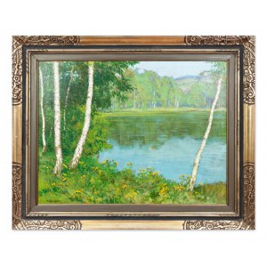 KAREL SCHADT (CECA / BOEMIA 1888 - 1955) - Betulle presso lo stagno