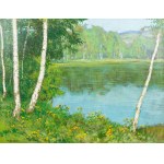 KAREL SCHADT (CECA / BOEMIA 1888 - 1955) - Betulle presso lo stagno