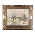 JOSEF PROCHÁZKA (CZECH / BOHEMIAN 1909 - 1984) - Winter journey with a wagon