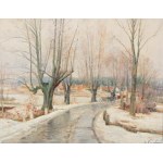 JOSEF PROCHÁZKA (CZECH / BOHEMIAN 1909 - 1984) - Winter journey with a wagon