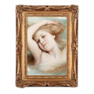 GABRIEL VON MAX (NEMECKO / GERMAN 1840 - 1915) - Kúpajúci sa