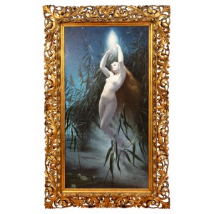 CZESKI MALARZ Z KOŃCA XIX WIEKU (CZECHY / BOHEMIAN) - Labirynt (wymiarowe płótno)