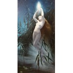 CZESKI MALARZ Z KOŃCA XIX WIEKU (CZECHY / BOHEMIAN) - Labirynt (wymiarowe płótno)