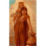 NATHANIEL SICHEL (GERMANY / GERMAN 1843 - 1907) - Oriental woman with child
