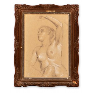 JAN PREISLER (CZECH / BOHEMIAN 1872 - 1918) - A study of the girl's act