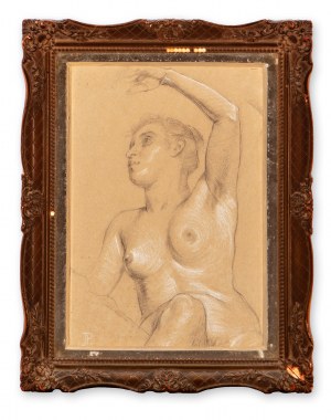 JAN PREISLER (CZECH / BOHEMIAN 1872 - 1918) - A study of the girl's act