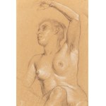 JAN PREISLER (CZECH / BOHEMIAN 1872 - 1918) - A study of the girl's act