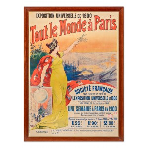 RENÉ PÉAN (FRANCE / FRENCH 1875 - 1955) - Tout le Monde à Paris - Exposition Universelle de 1900 (large size)