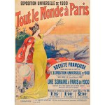 RENÉ PÉAN (FRANCE / FRENCH 1875 - 1955) - Tout le Monde à Paris - Exposition Universelle de 1900 (large size)