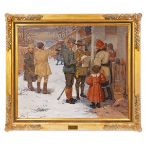 ANTOŠ FROLKA (CZECH / BOHEMIAN 1877 - 1935) - Requisitioning horses (large format)