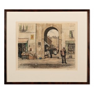 TAVÍK FRANTIŠEK ŠIMON (CZECHY / BOHEMIAN 1877 - 1942) - Au Quartier Latin - Marché Maubert